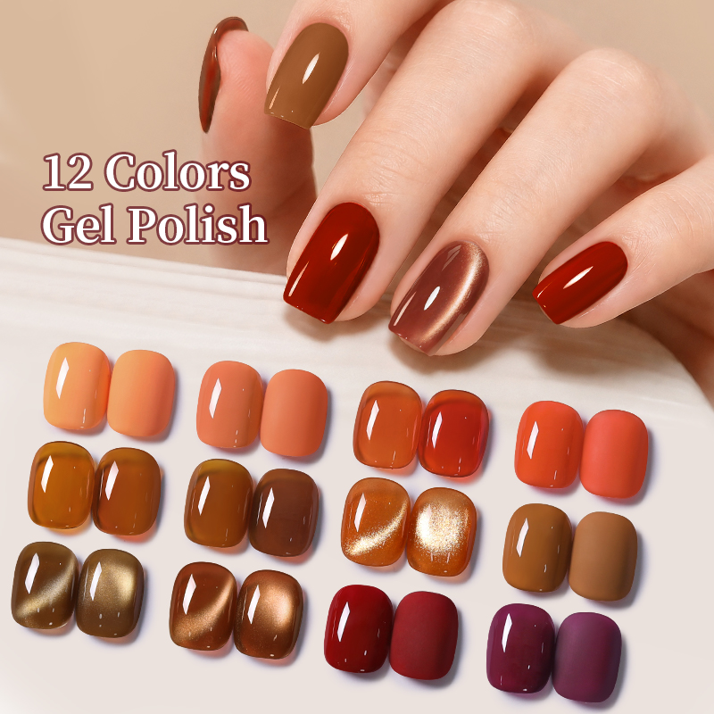 Nail Art Yellow - BORN PRETTY 12 Renk Sonbahar Jel