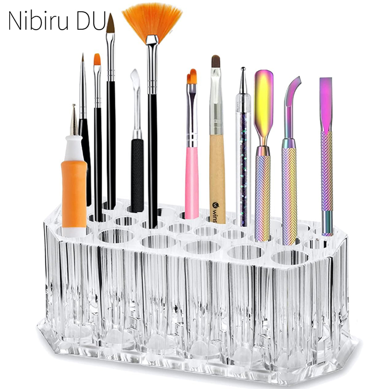 Nail Fan Brush - 26 Delik Akrilik Tırnak Fırçaları Organizatör