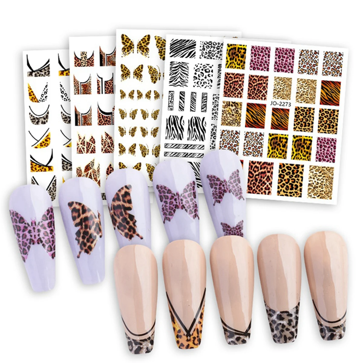 Nail Art Zebra Design - Leopar Baskı Serisi Nail Art Etiketler