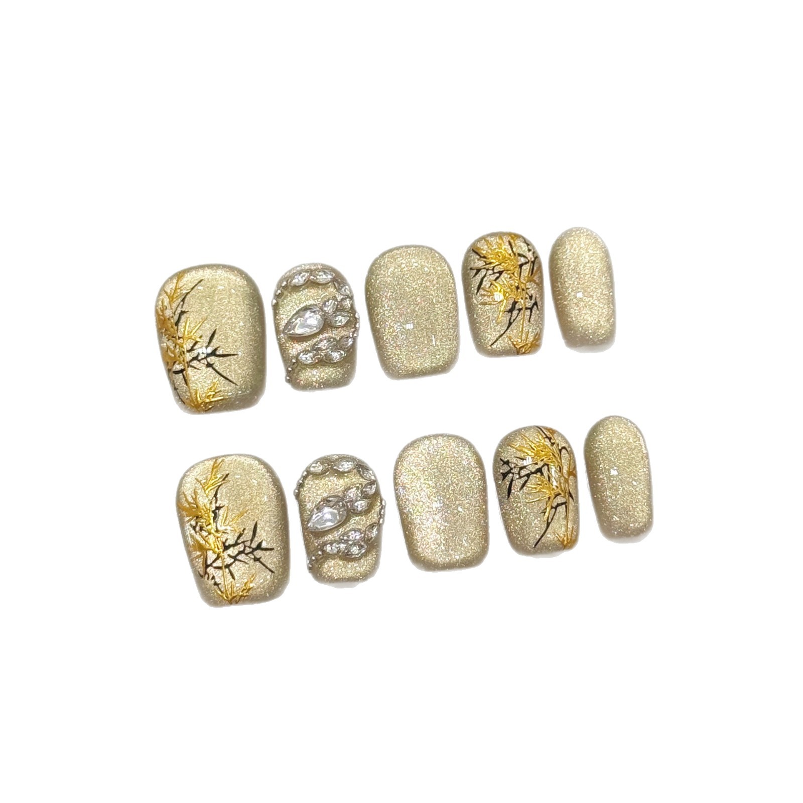 10 adet Yeni Çin Tarzı El Yapı - Nail Art Yellow incelemesi ve fiyatı