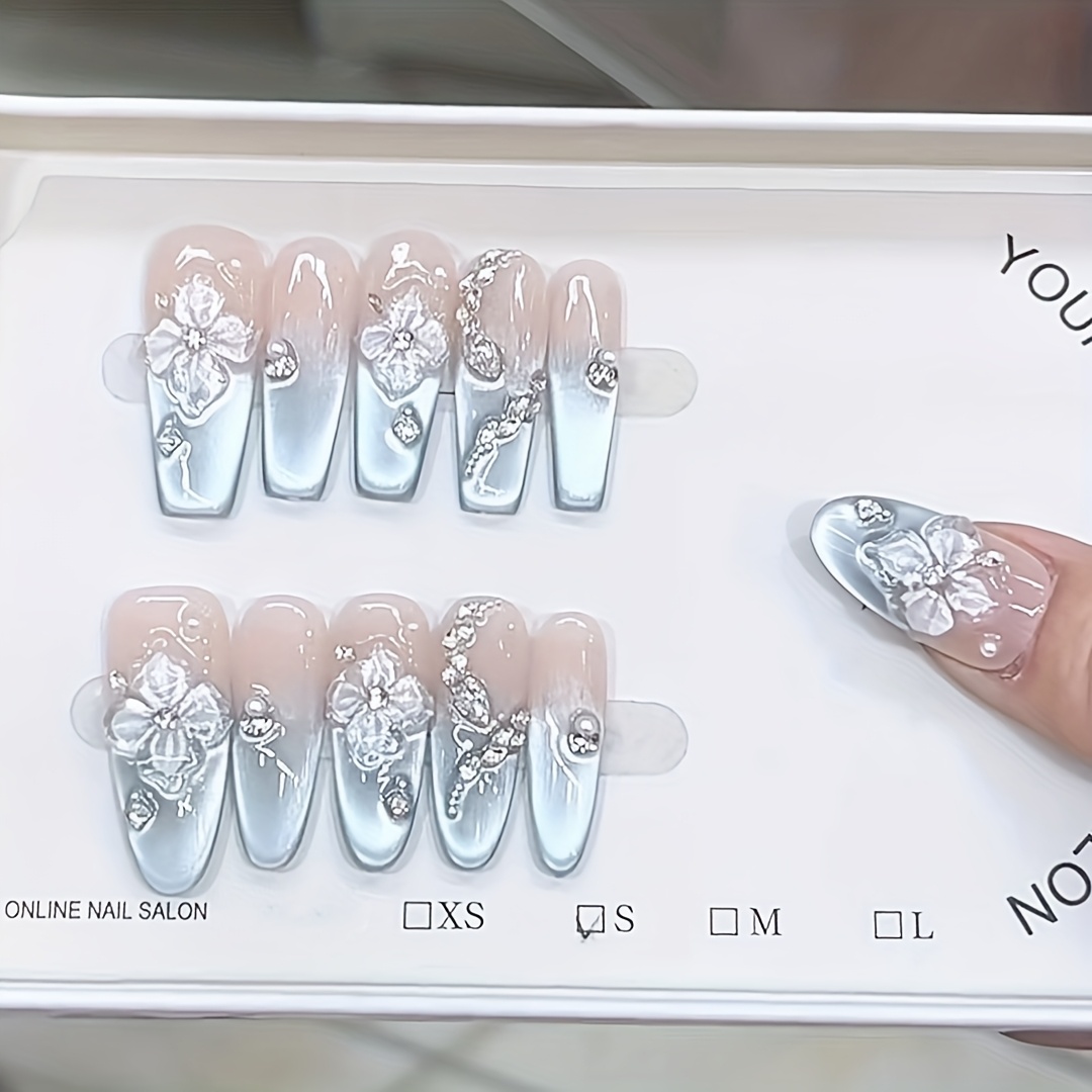 10 adet Lüks Fransız deniz ken - Nail Art Flower incelemesi ve fiyatı