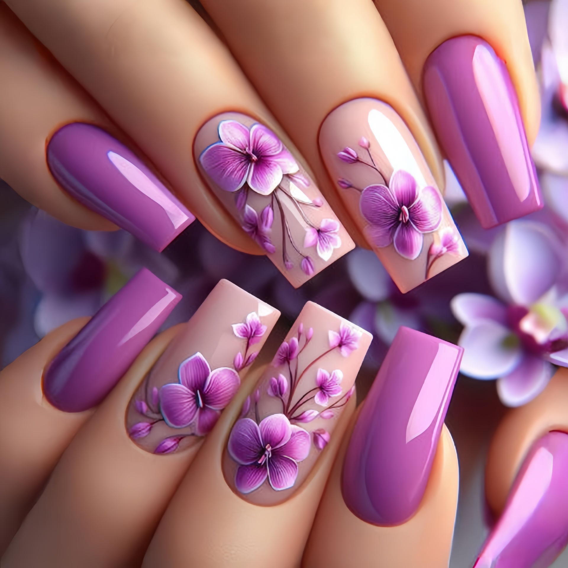 24 adet/takım orta uzun takma  - Nail Art Flower incelemesi ve fiyatı
