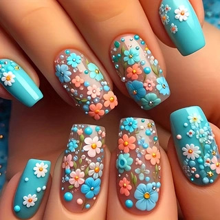 24 adet/takım orta uzun takma  - Nail Art Flower incelemesi ve fiyatı