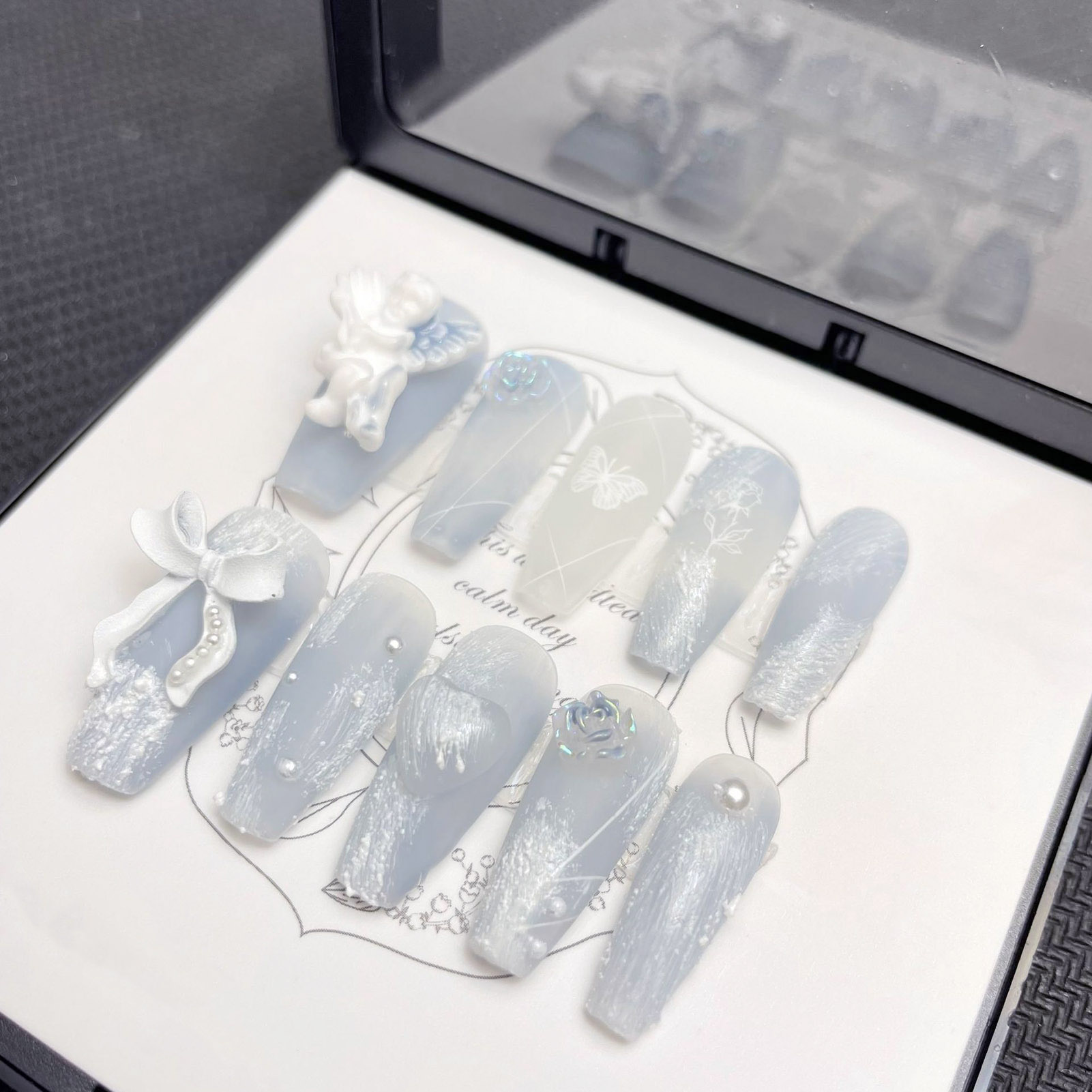 3D Alçı Melek Yanlış Çivi Parl - Nail Art Flower incelemesi ve fiyatı