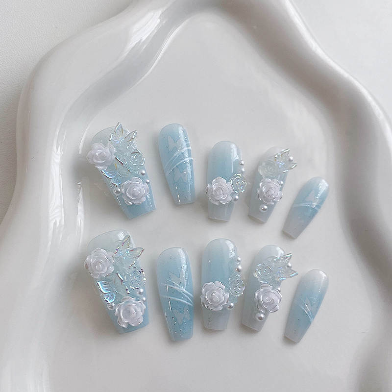 10 Parça El Yapımı Tabut Şekli - Nail Art Flower incelemesi ve fiyatı