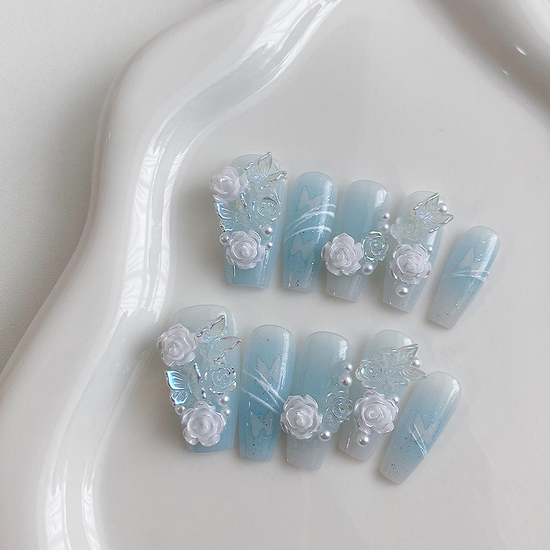 10 Parça El Yapımı Tabut Şekli - Nail Art Flower incelemesi ve fiyatı