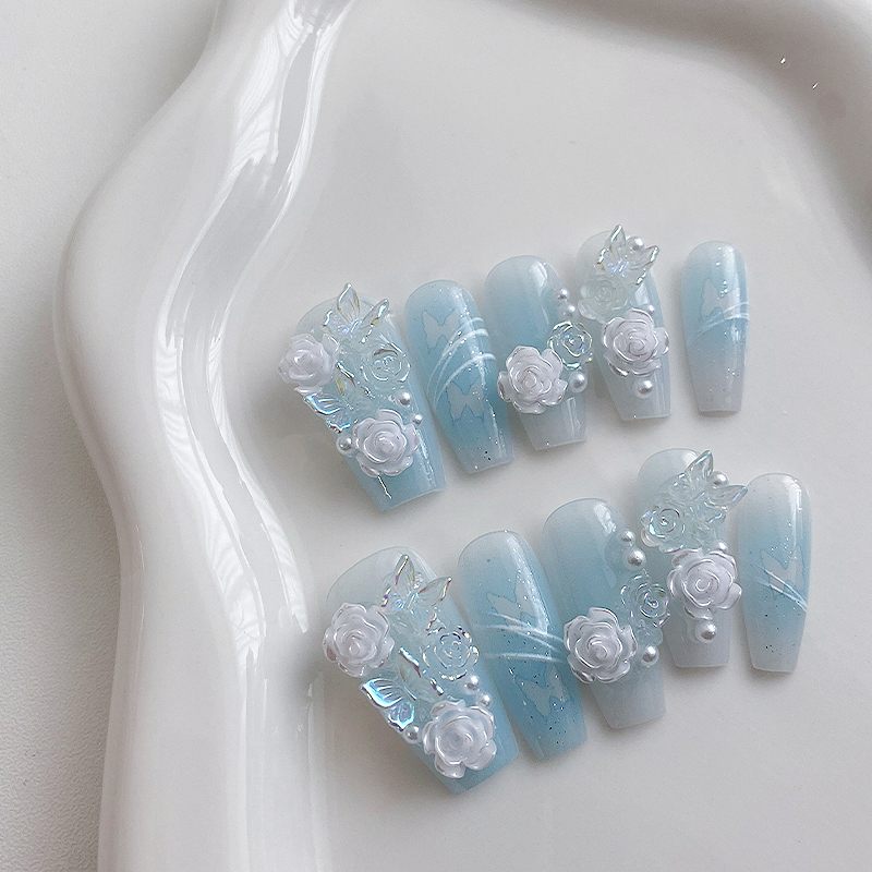 10 Parça El Yapımı Tabut Şekli - Nail Art Flower incelemesi ve fiyatı