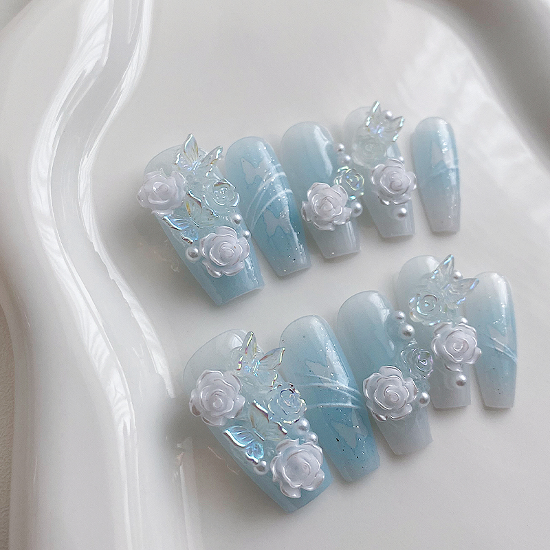 10 Parça El Yapımı Tabut Şekli - Nail Art Flower incelemesi ve fiyatı