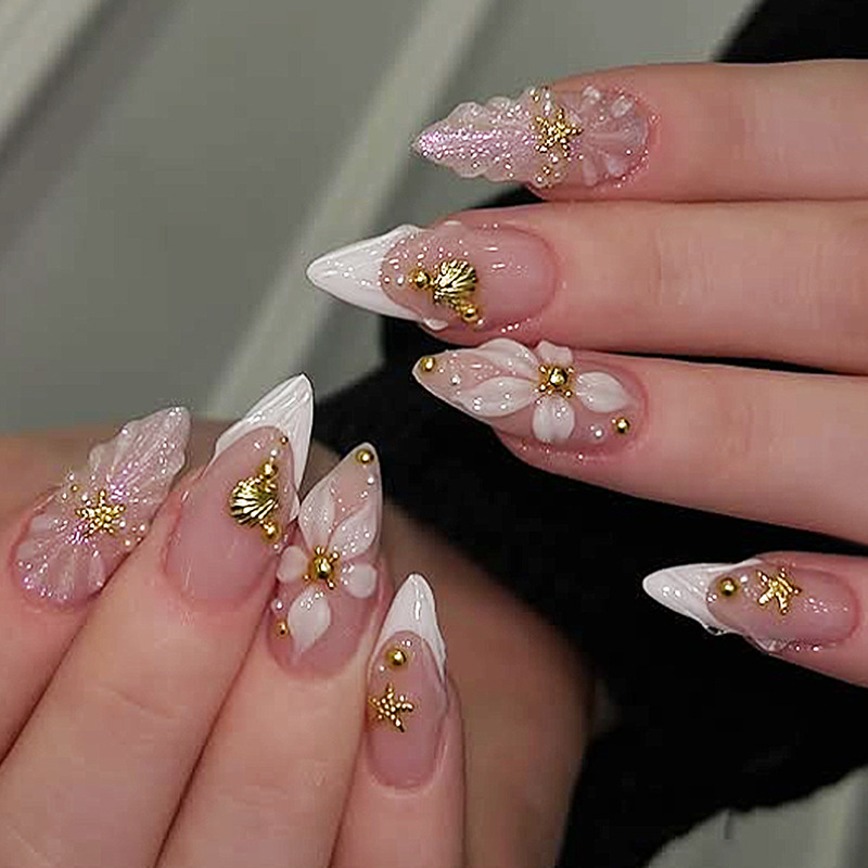24 adet bitmiş badem şekilli t - Nail Art Flower incelemesi ve fiyatı