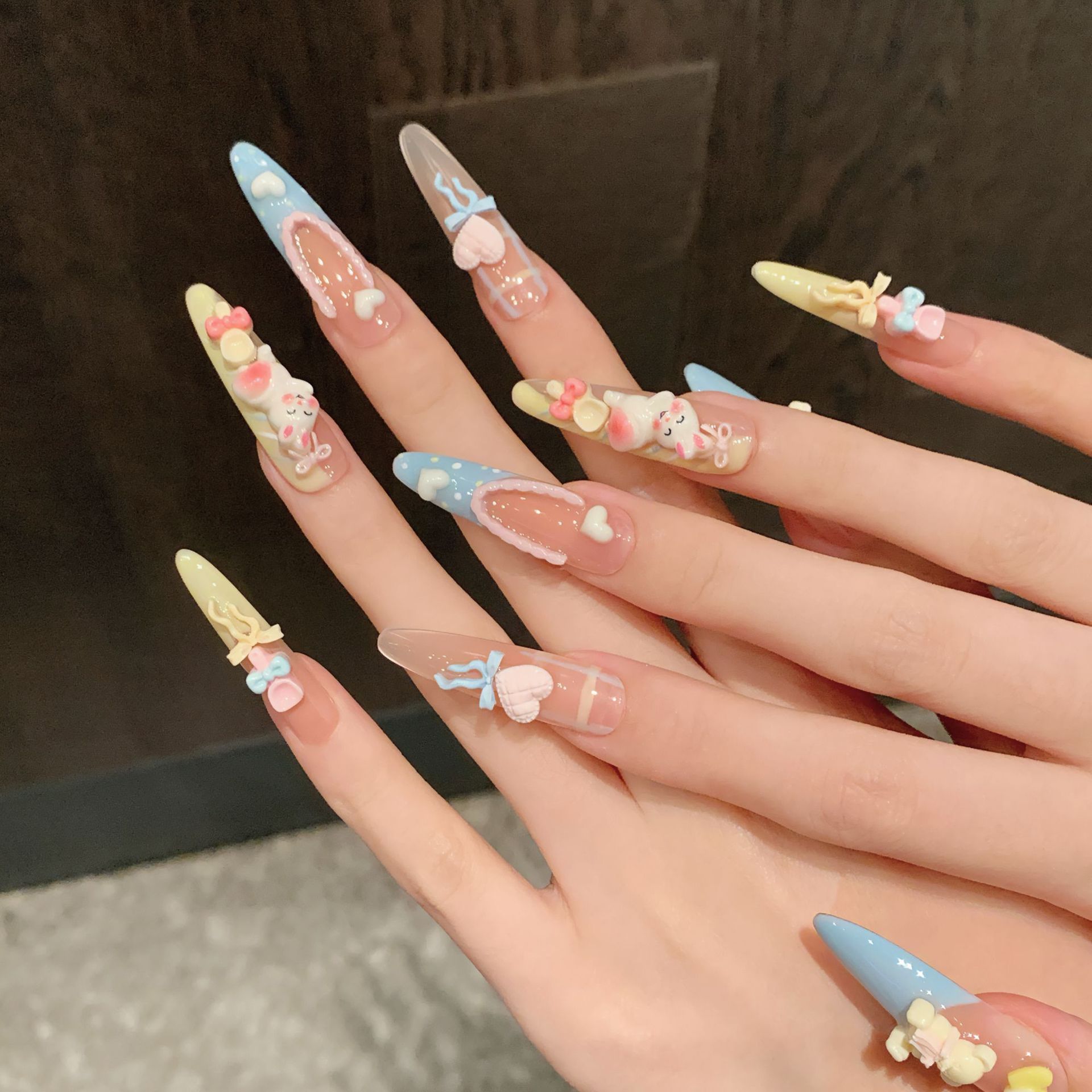 10 adet sevimli ayı tavşan tır - Nail Art Yellow incelemesi ve fiyatı