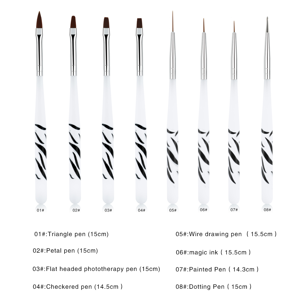 Zebra Saplı Tırnak Fırçası Set - Nail Art Zebra Design incelemesi ve fiyatı