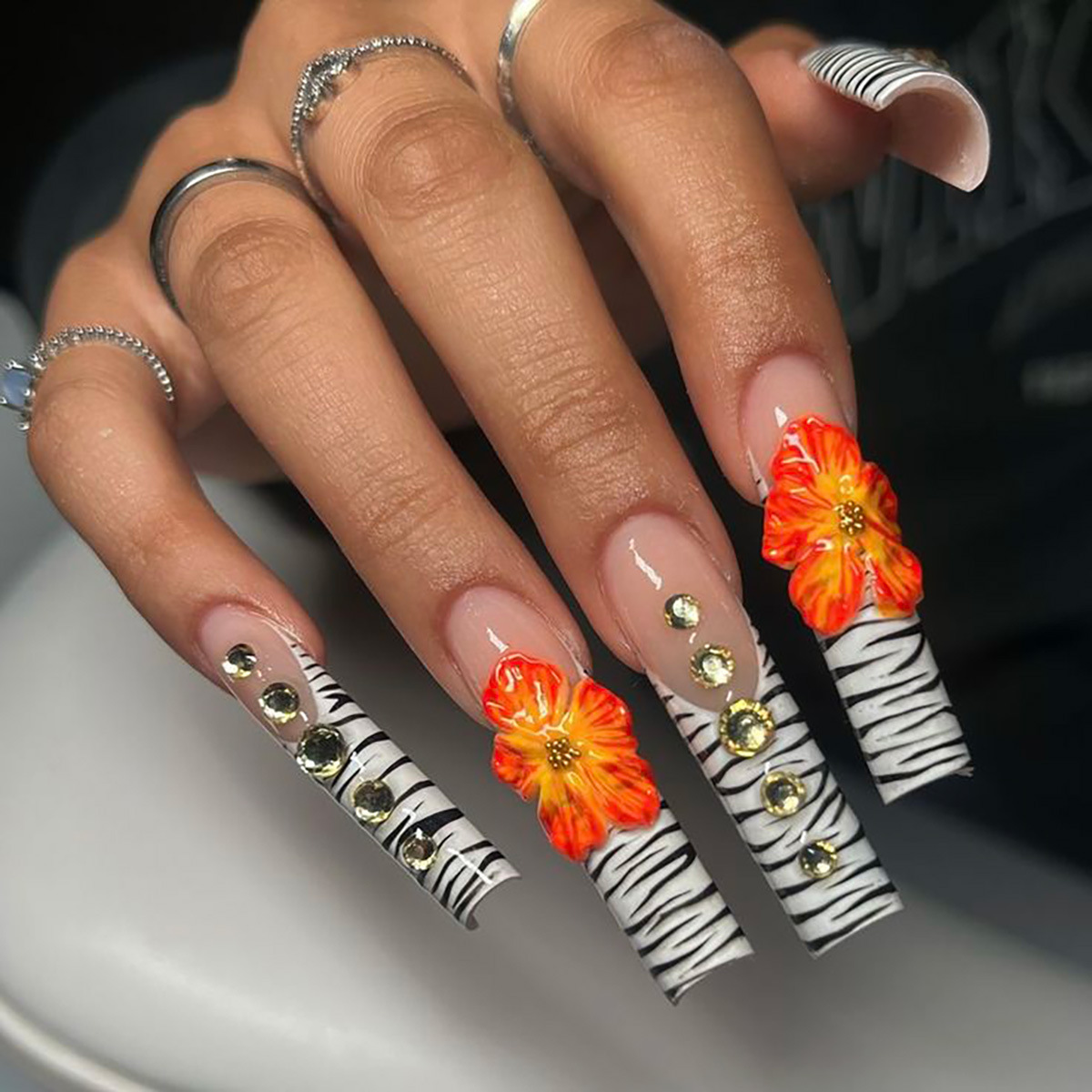 24 Adet Çiçek Desenli Takma Tı - Nail Art Flower incelemesi ve fiyatı