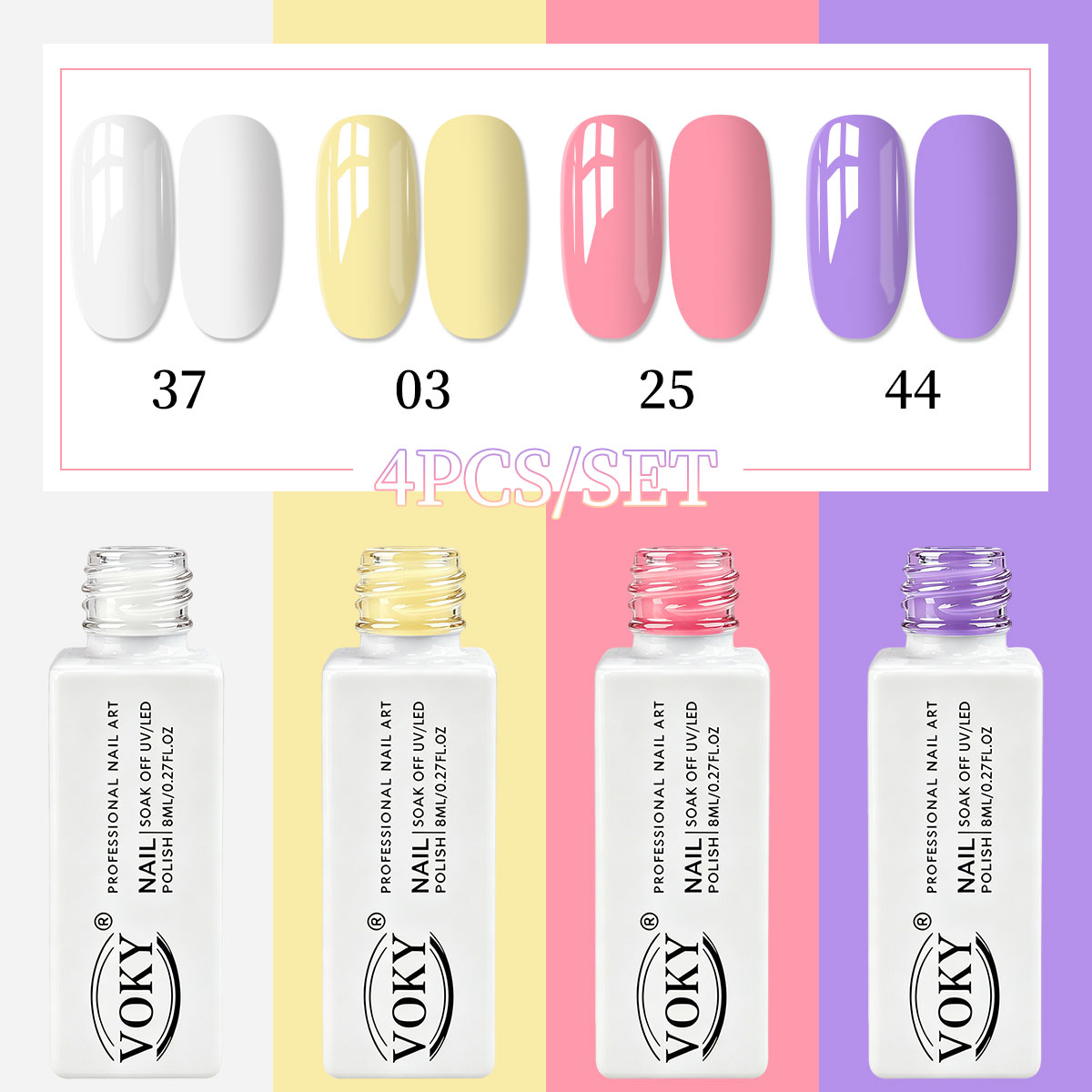VOKY 4 parçalı makaron şık düz - Nail Art Yellow incelemesi ve fiyatı